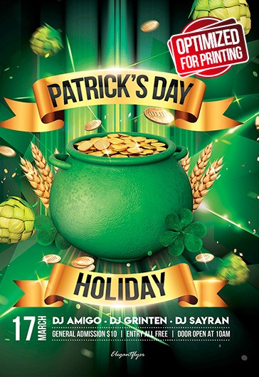 Free St. Patrick's Flyer / Poster PSD Templates (2023)