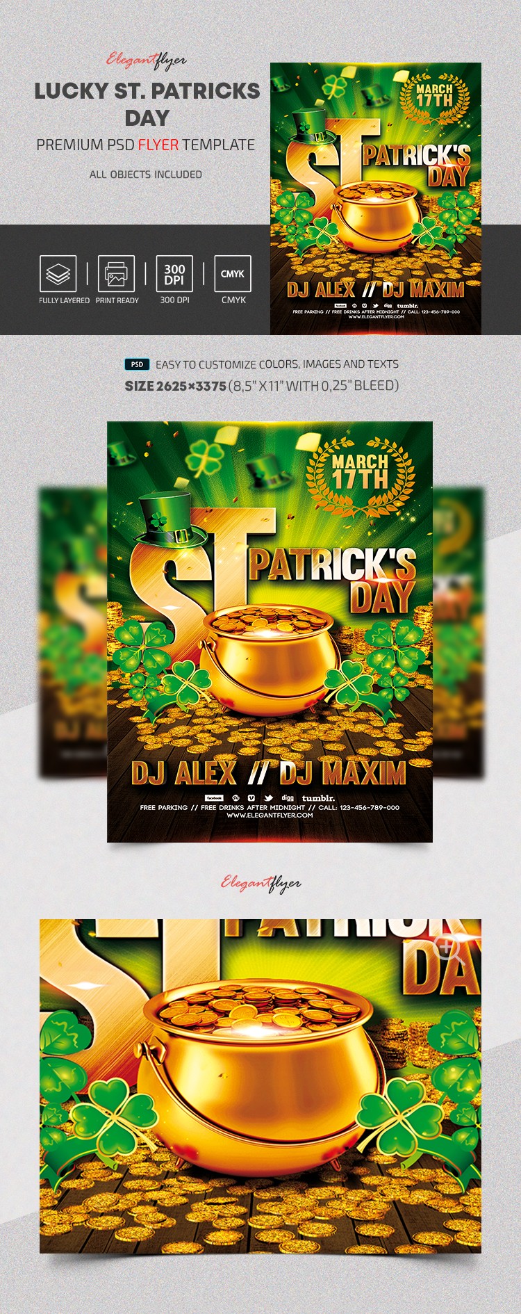 Día de San Patricio de suerte by ElegantFlyer