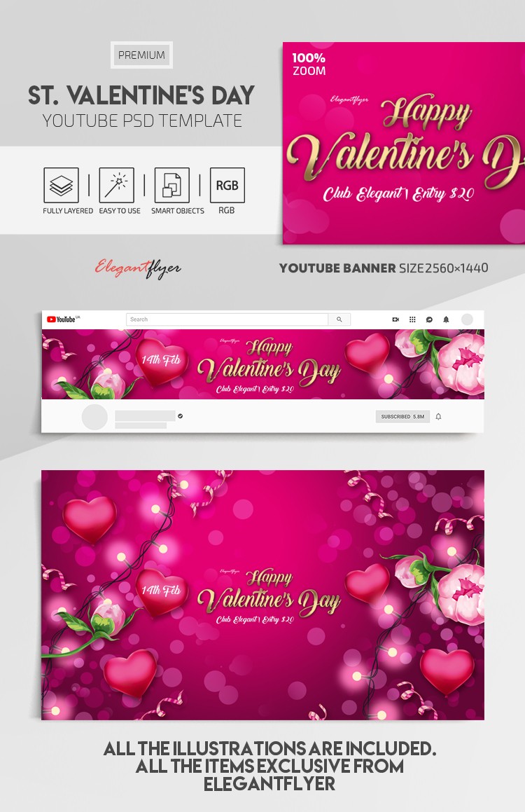 Día de San Valentín en Youtube by ElegantFlyer