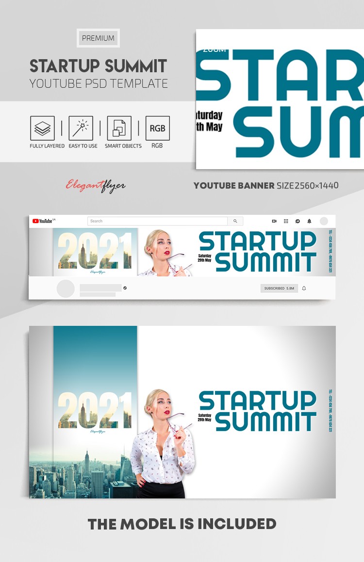 Startup Summit Youtube --> Startup Summit YouTube. by ElegantFlyer