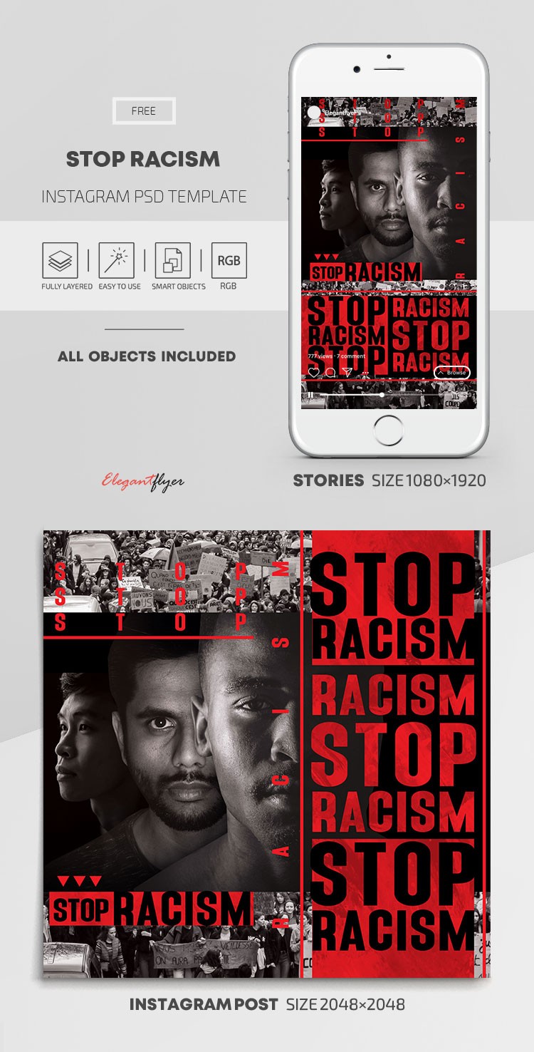 Stop Racism Instagram by ElegantFlyer