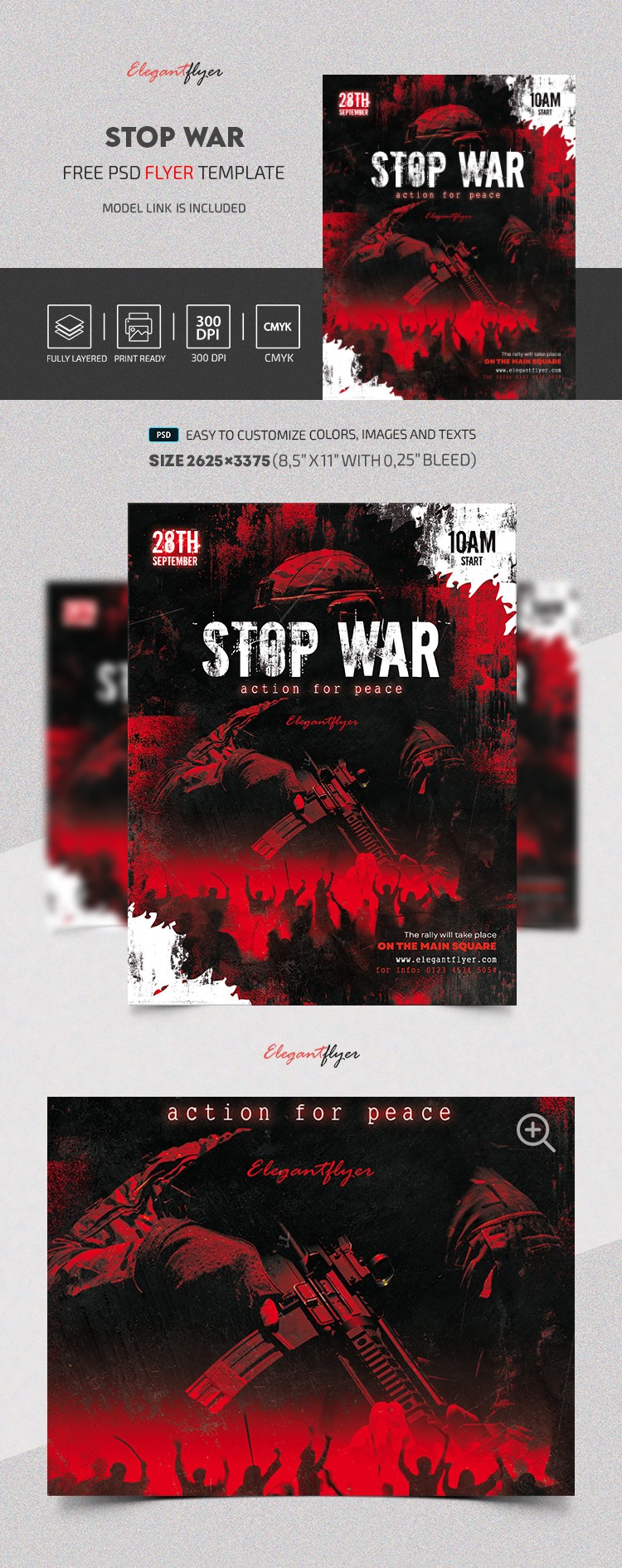 Stop War Flyer by ElegantFlyer