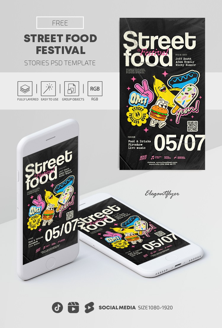 Street Food Festival Instagram Reel by ElegantFlyer