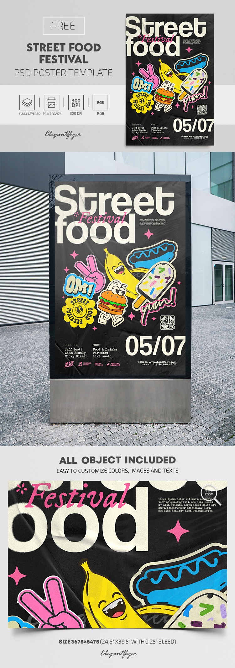 Street Food Festival Poster by ElegantFlyer