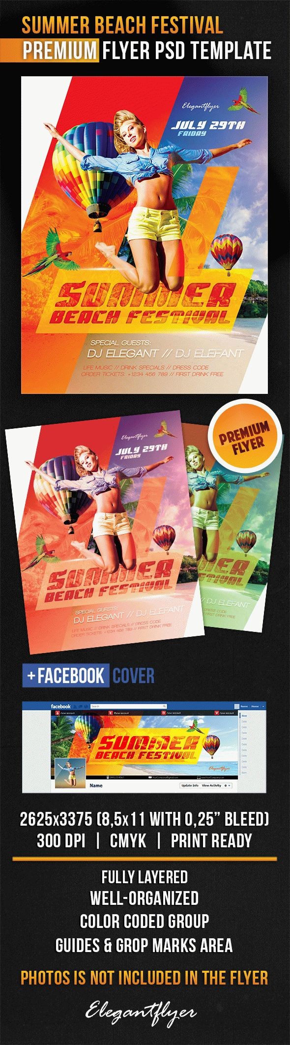 Festival de Playa de Verano by ElegantFlyer