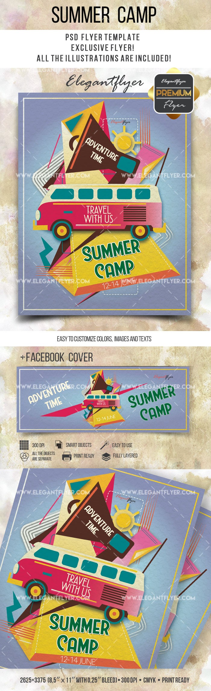 Campamento de verano by ElegantFlyer