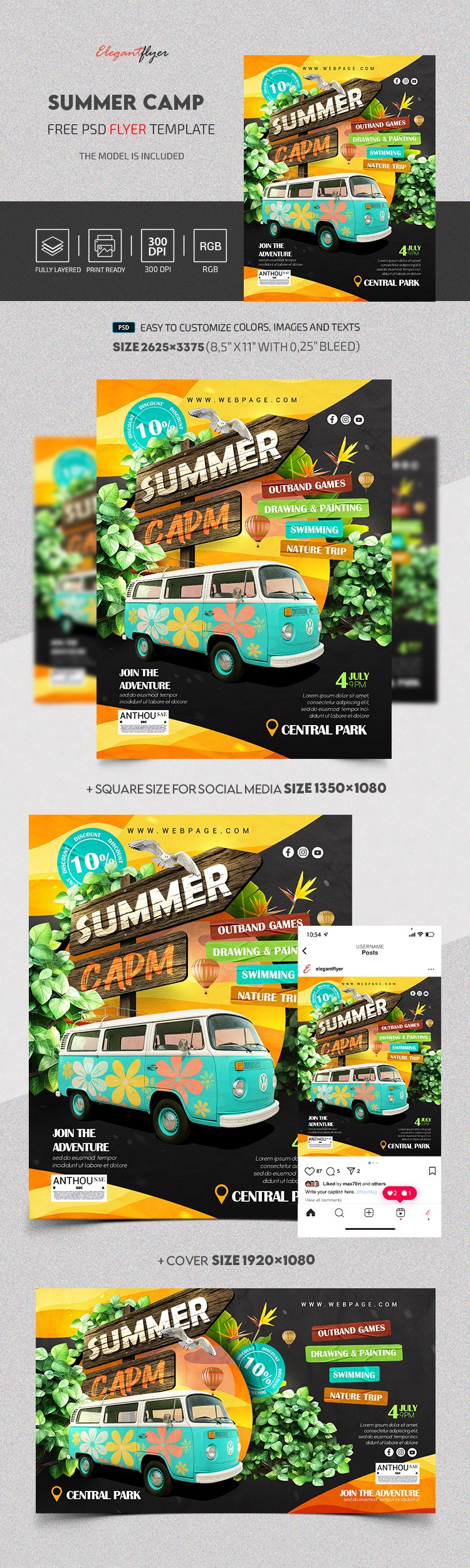 Summer Camp by ElegantFlyer Summer Camp by ElegantFlyer