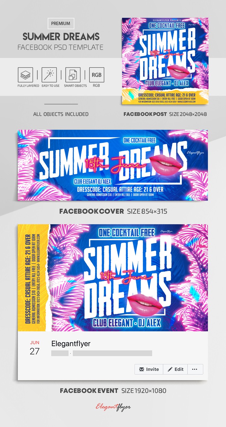 Summer Dreams Facebook by ElegantFlyer