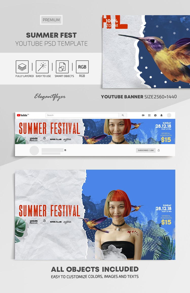 Summer Fest Youtube by ElegantFlyer