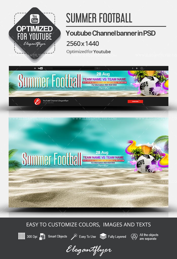 Summer Football Youtube by ElegantFlyer