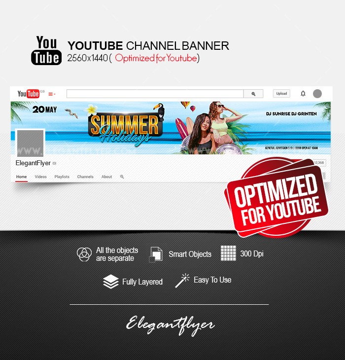 Summer Holidays Youtube by ElegantFlyer