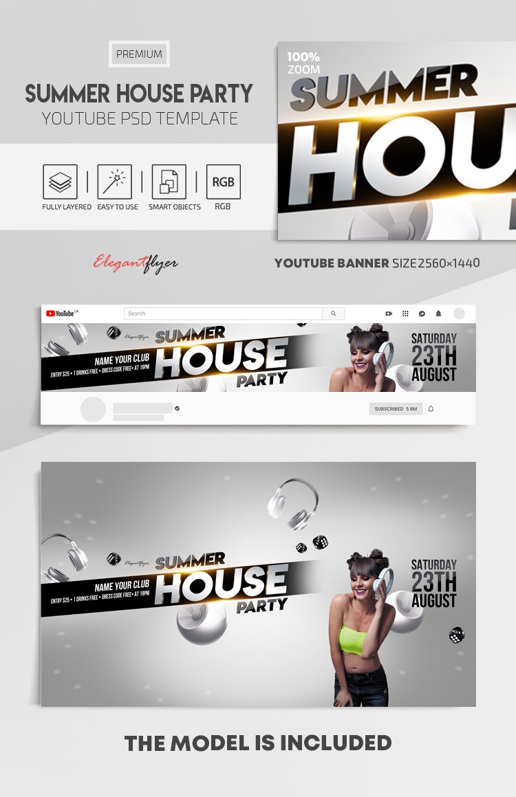 Summer House Party Youtube by ElegantFlyer