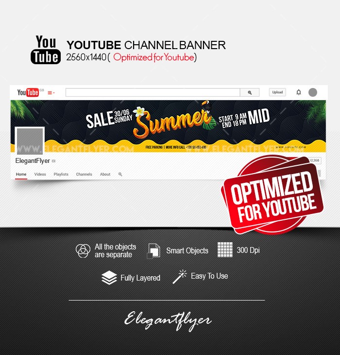 Summer Mid Sale Youtube by ElegantFlyer