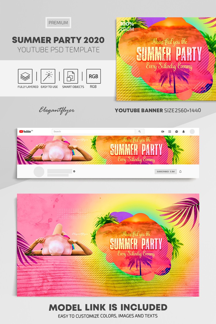 Summer Party Youtube by ElegantFlyer