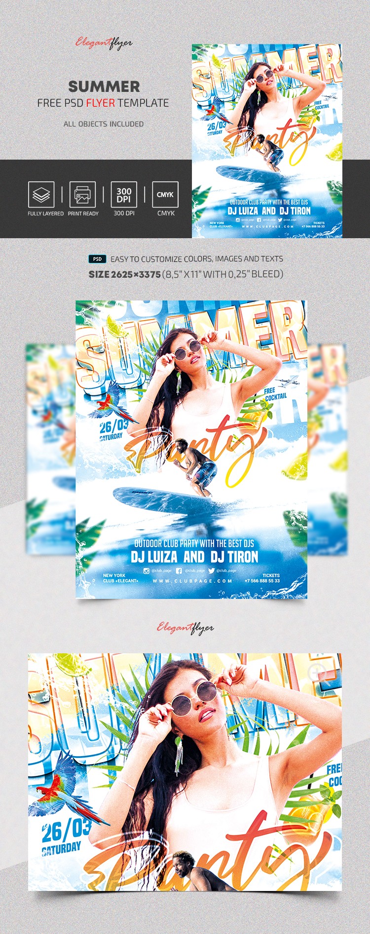 Summer Party Flyer by ElegantFlyer