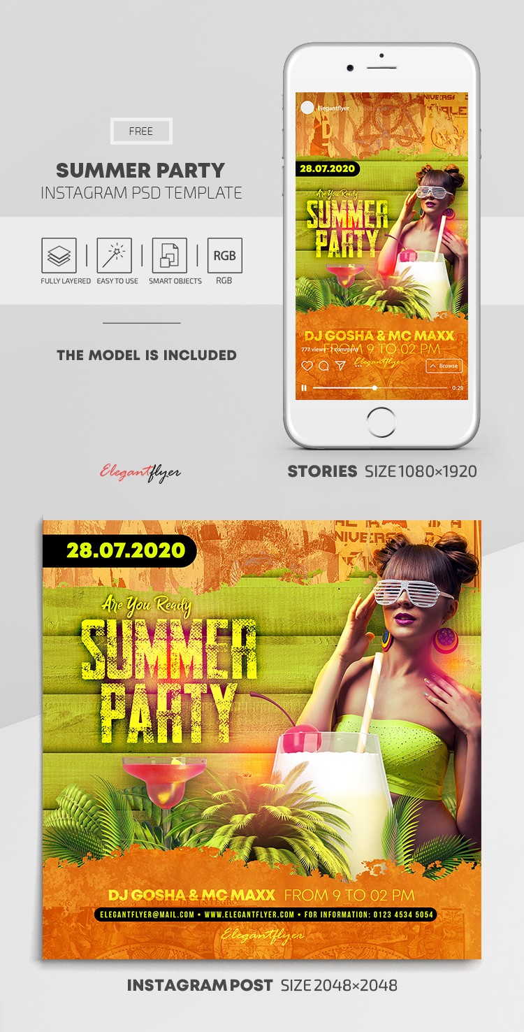 Summer Party Instagram by ElegantFlyer