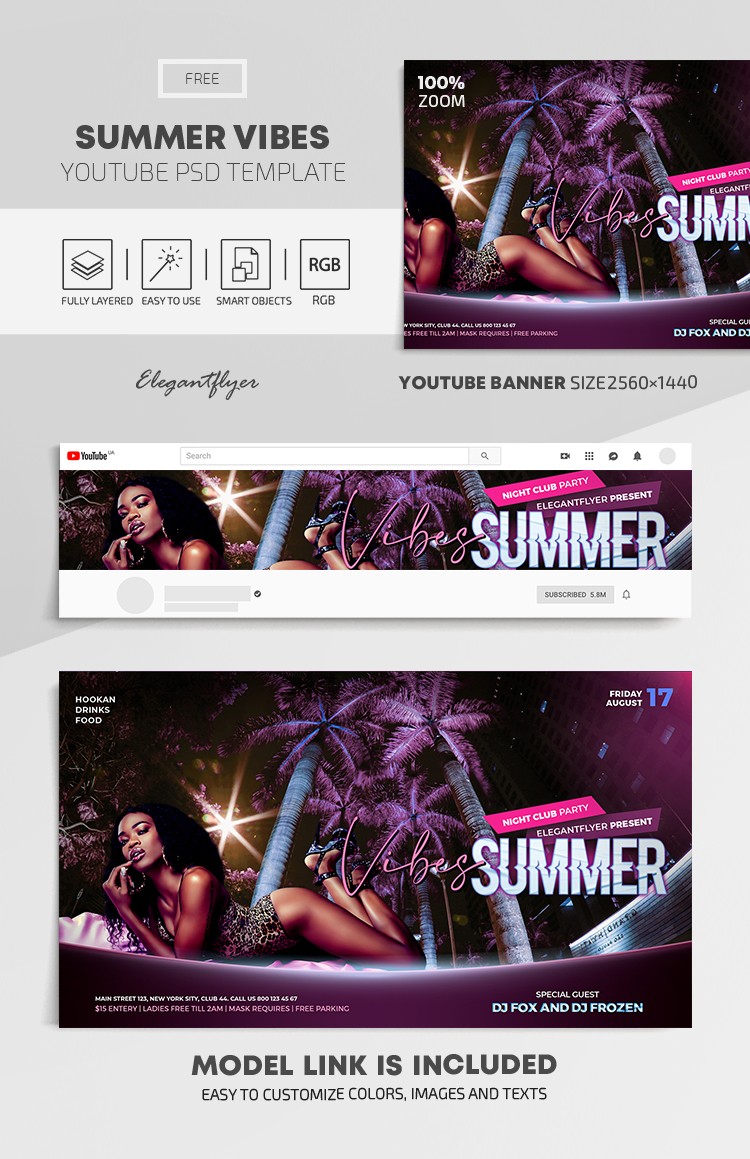 Summer Vibes Youtube by ElegantFlyer