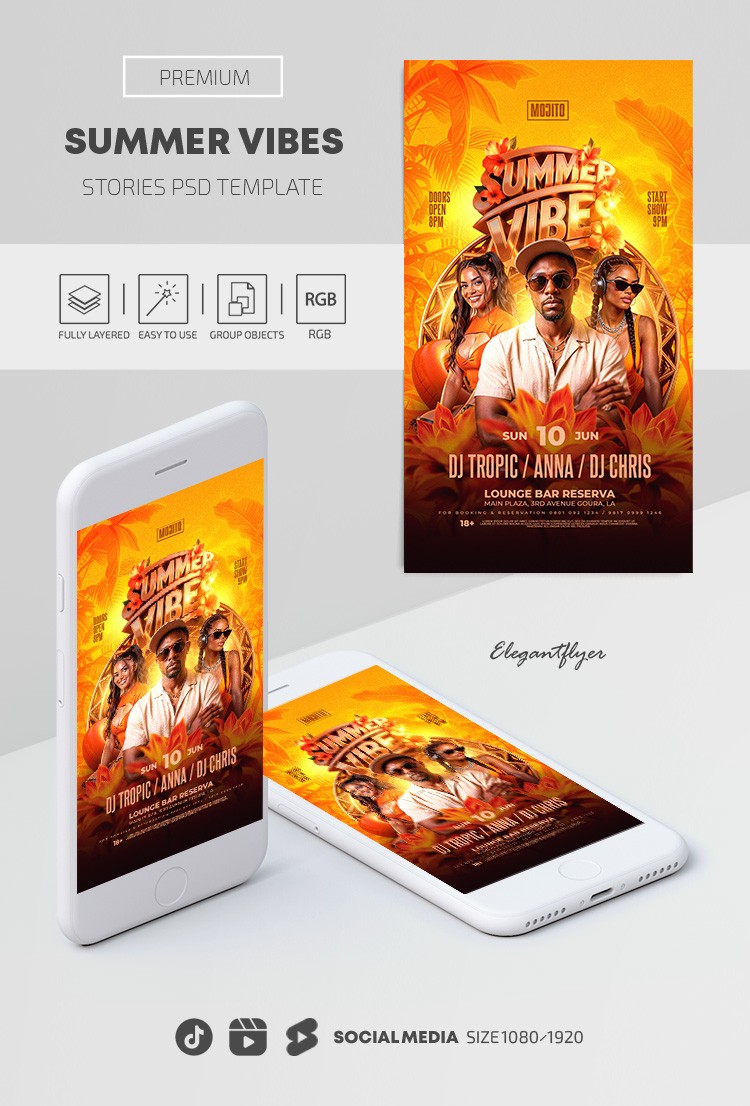 Festa de Vibes de Verão Instagram Reel by ElegantFlyer