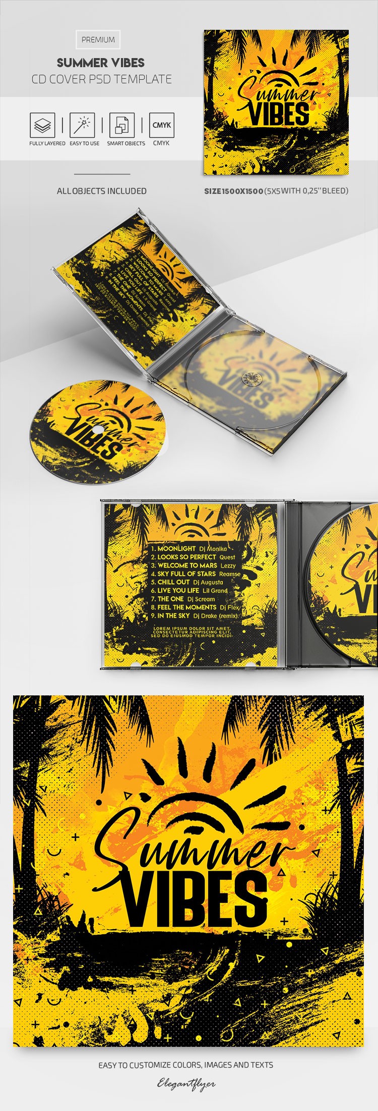 Couverture du CD "Summer Vibes" by ElegantFlyer