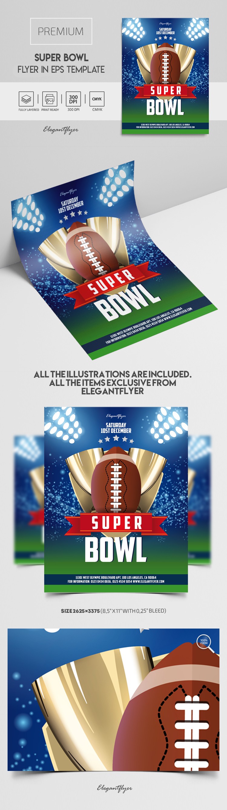 Super Bowl Flyer EPS by ElegantFlyer