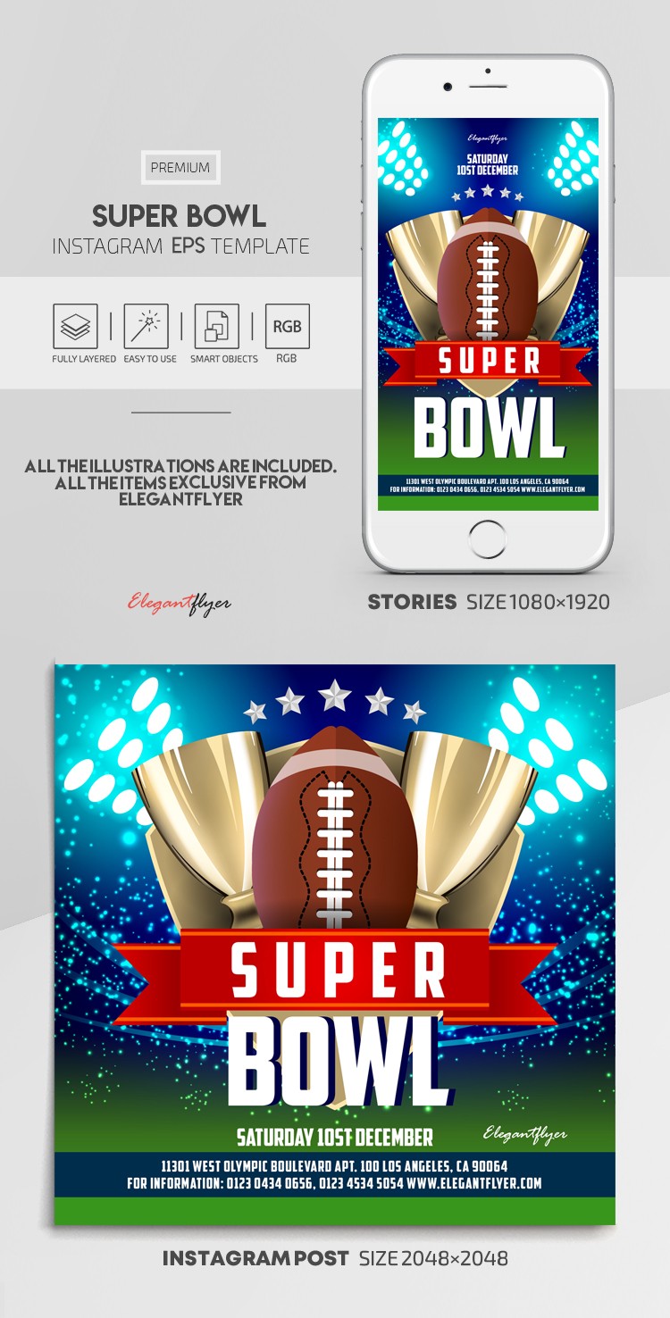 Super Bowl Instagram - Super Puchar Instagram by ElegantFlyer
