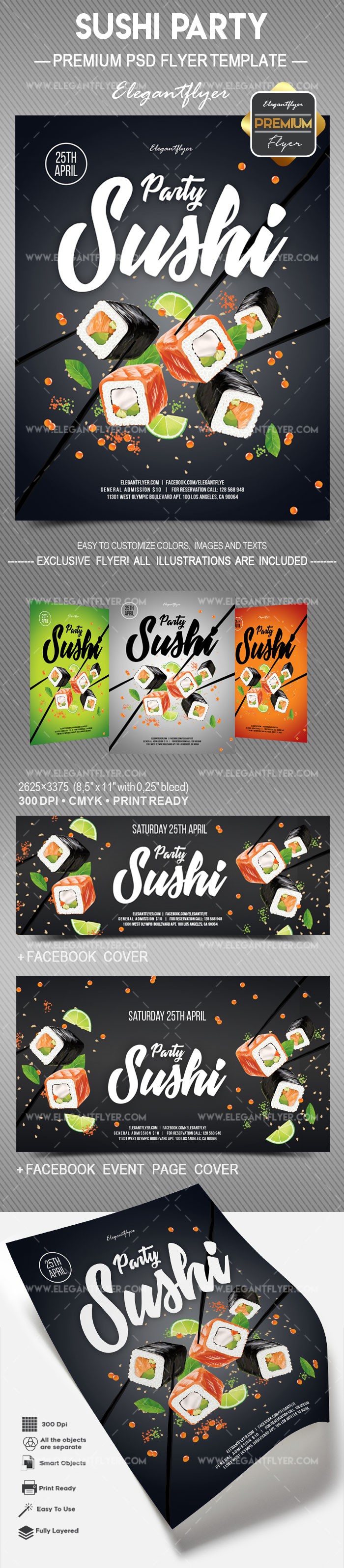 Sushi Party by ElegantFlyer
