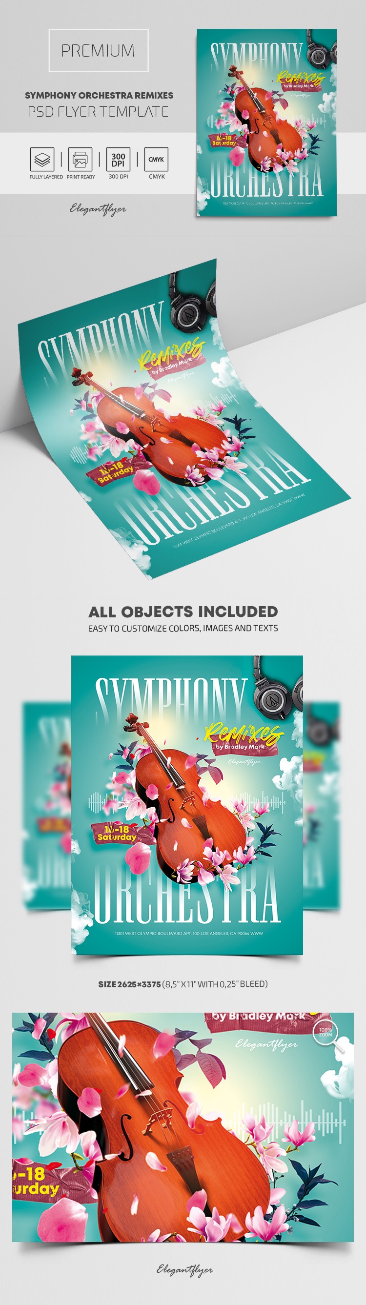Symphony Orchestra Remixes Flyer by ElegantFlyer