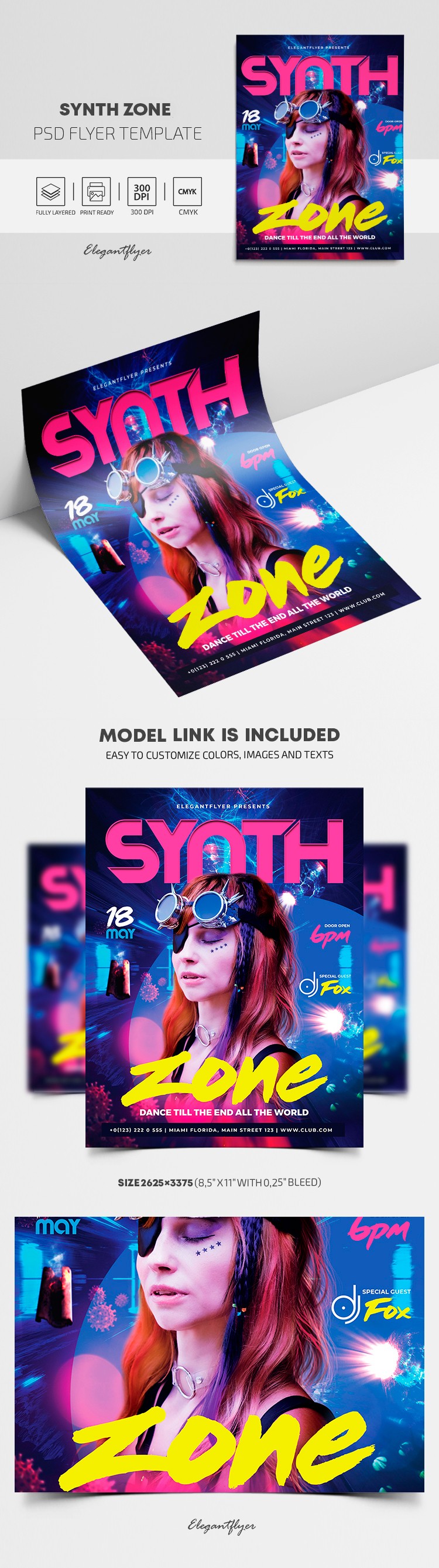 Synth Zone Flyer by ElegantFlyer