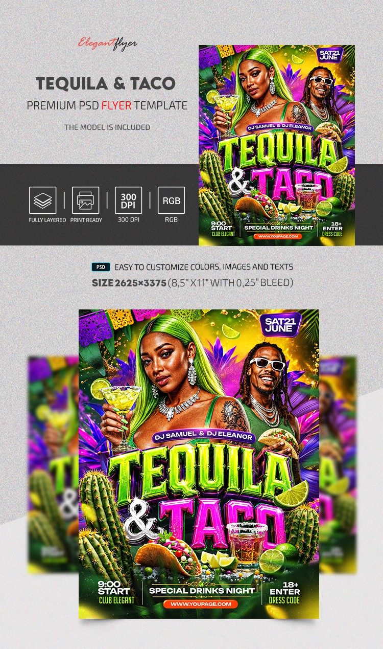 Taco & Tequila Night Flyer by ElegantFlyer