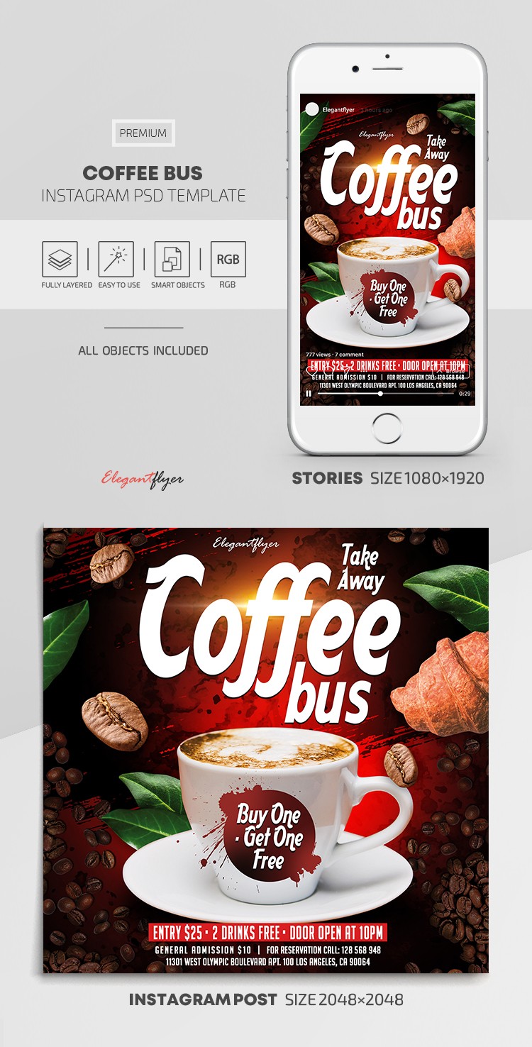 Café Autobús Instagram by ElegantFlyer