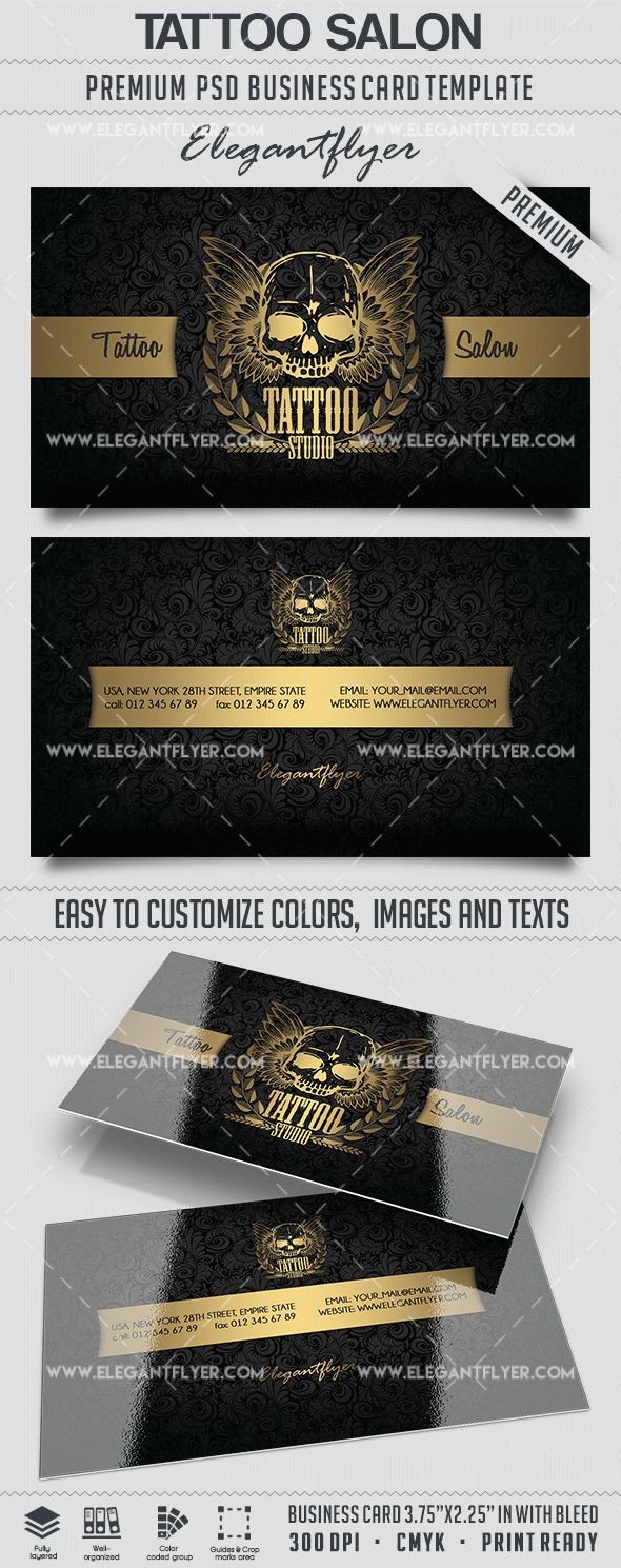 Impulse Tattoo Business Card Design - Jewelz Design Studio