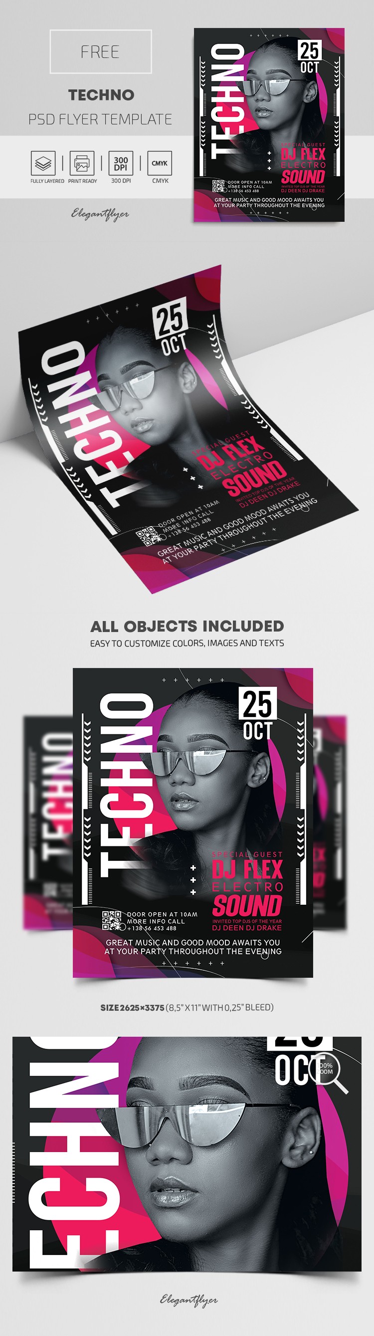 Techno Flyer by ElegantFlyer
