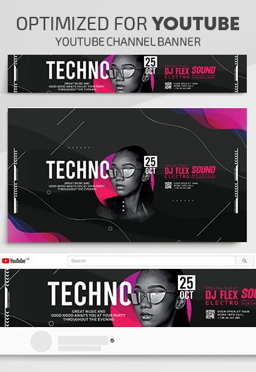 Youtube banner size deals template psd download