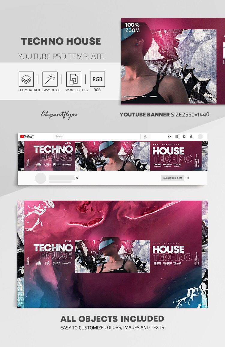 Techno House Youtube by ElegantFlyer