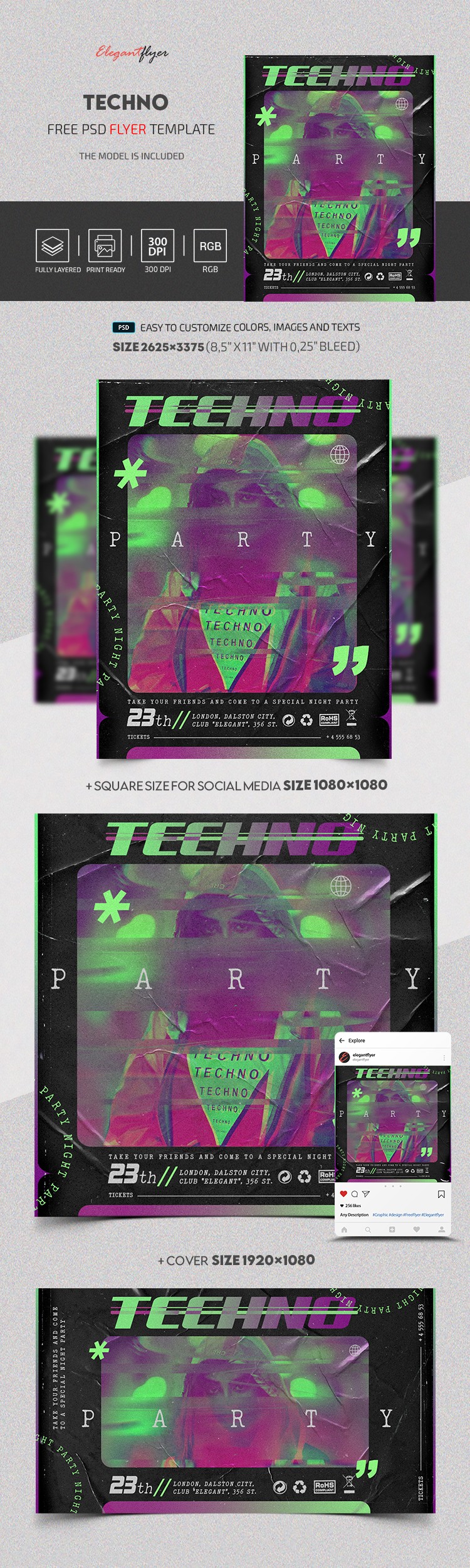 Techno Night Party by ElegantFlyer
