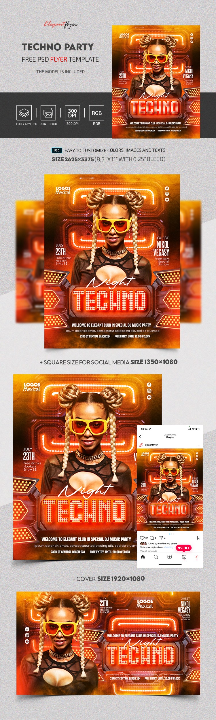 Techno Party by ElegantFlyer Techno Party by ElegantFlyer