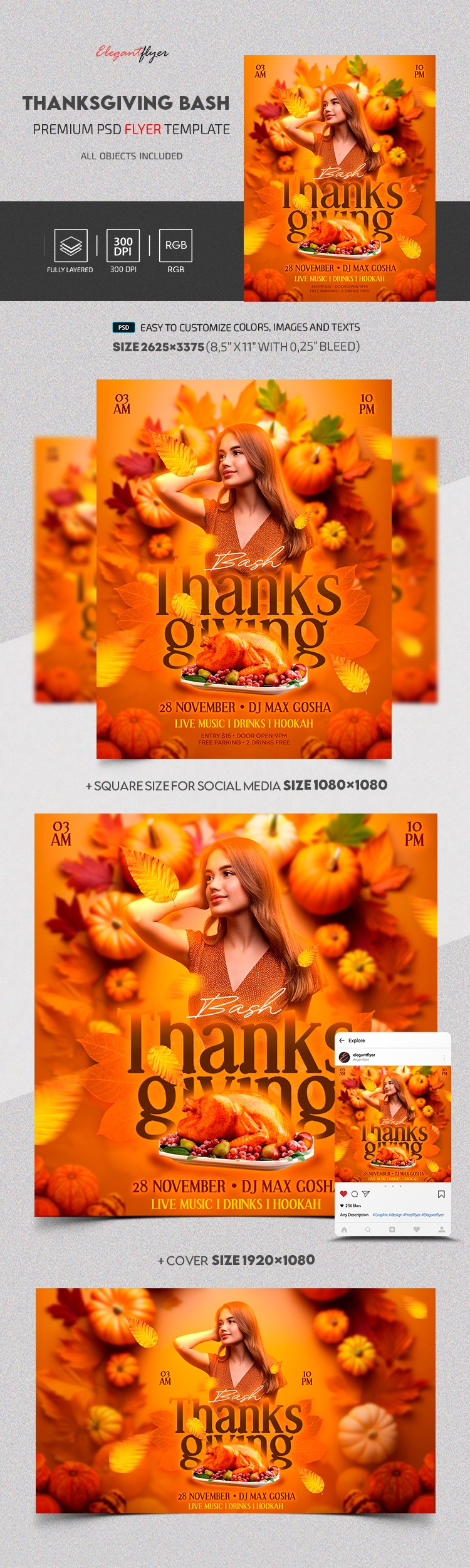 Thanksgiving Bash by ElegantFlyer