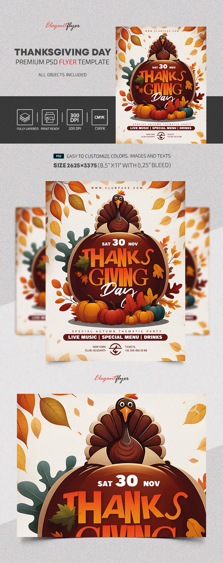 Thanksgiving Day Celebration by ElegantFlyer
