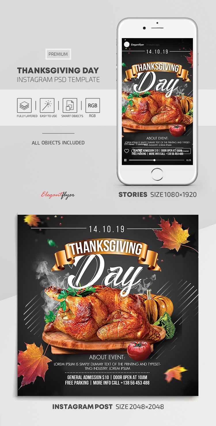 Thanksgiving Day Instagram by ElegantFlyer