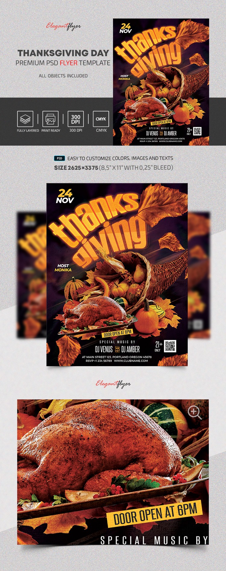 Thanksgiving Day Flyer
Thanksgiving-Tag Flugblatt by ElegantFlyer