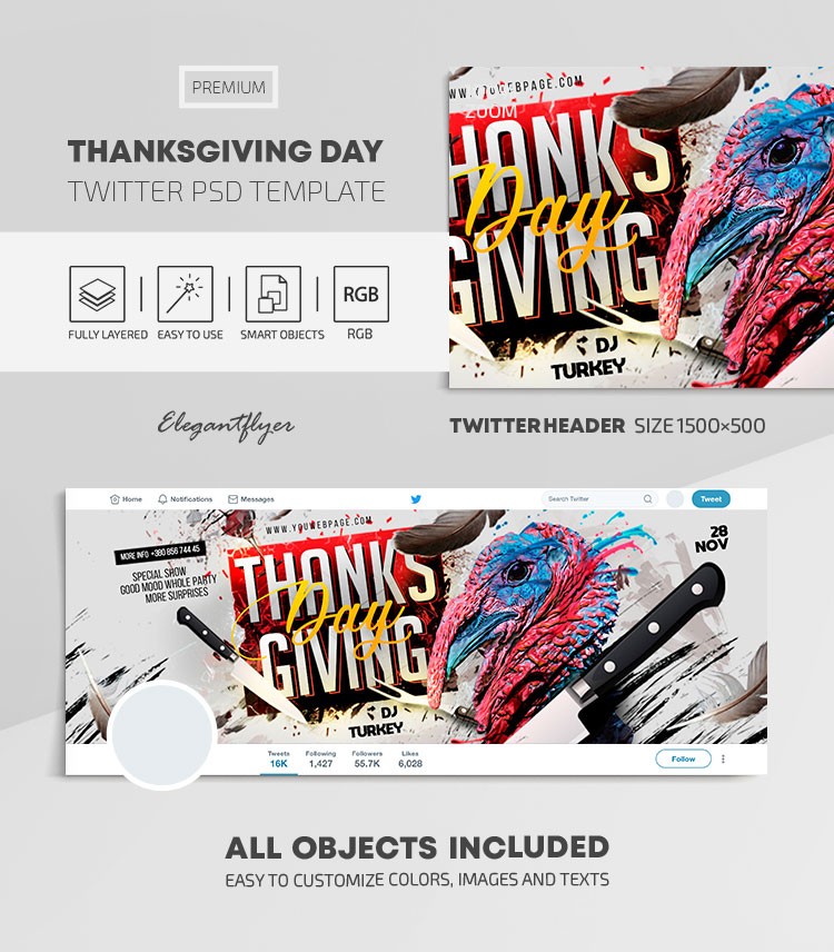 Thanksgiving Tag Twitter by ElegantFlyer