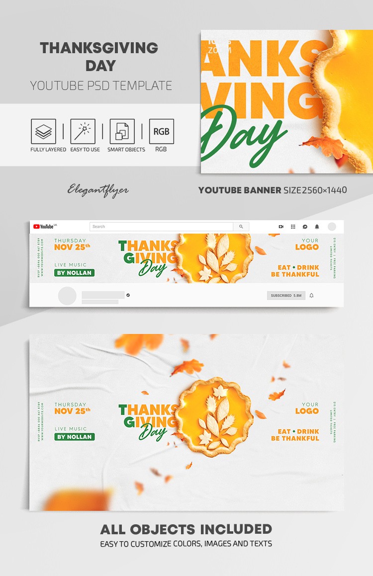 Thanksgiving Day Youtube by ElegantFlyer