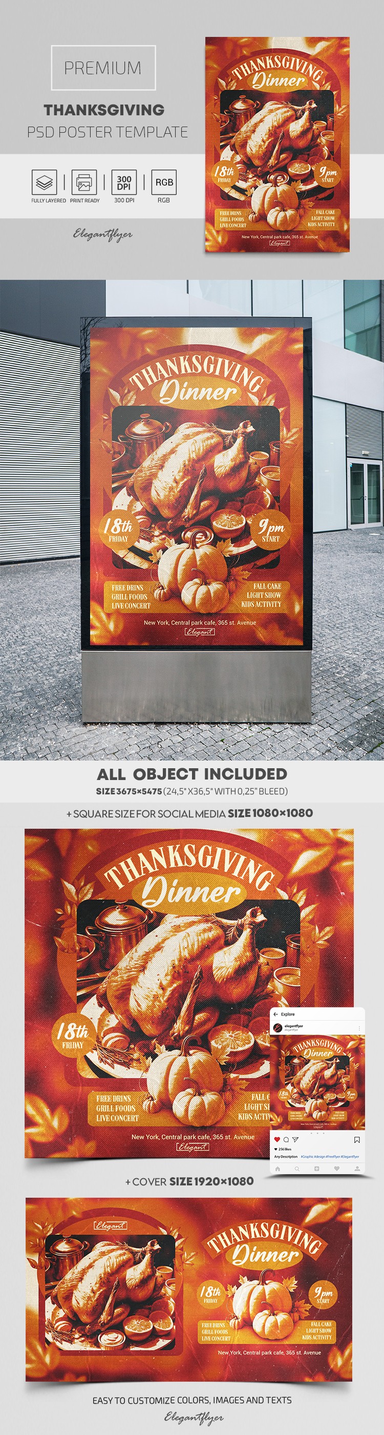 Dîner de Thanksgiving by ElegantFlyer