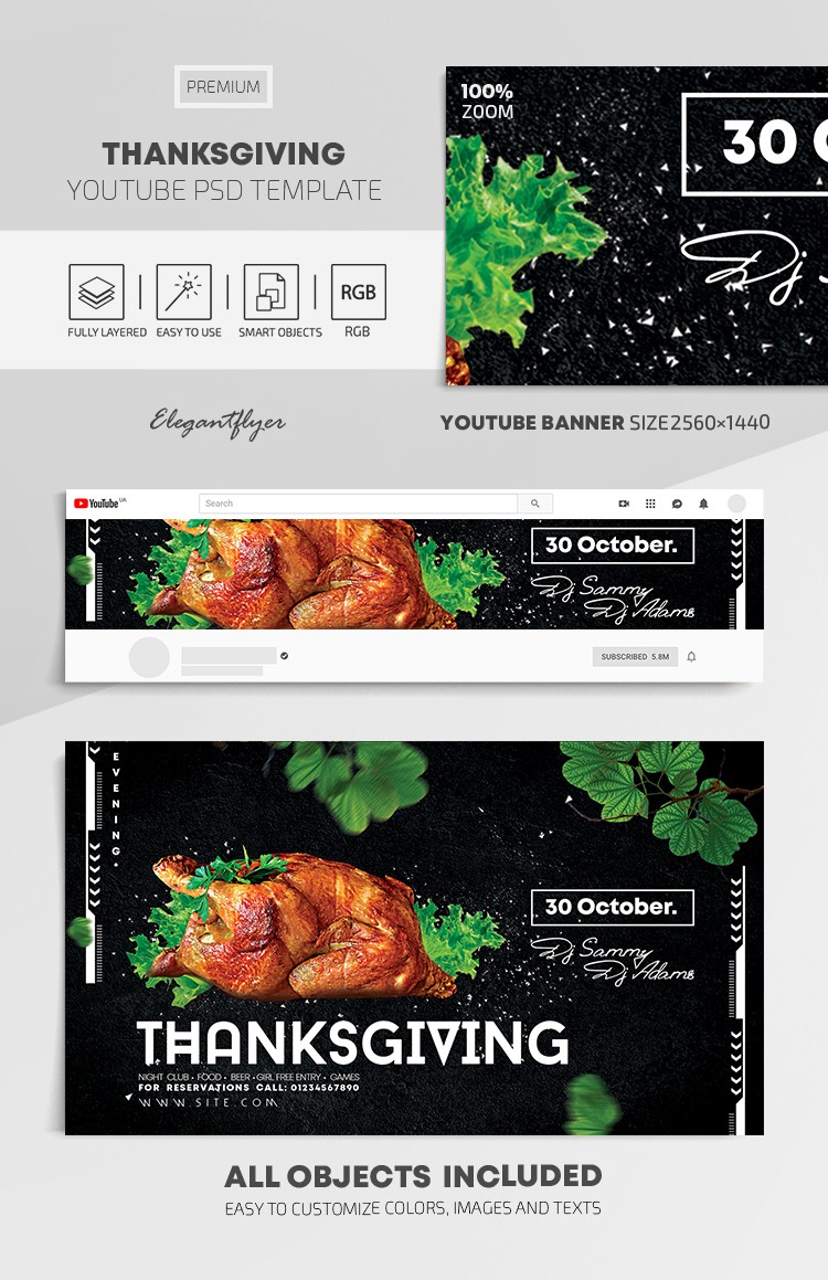 Thanksgiving Youtube by ElegantFlyer