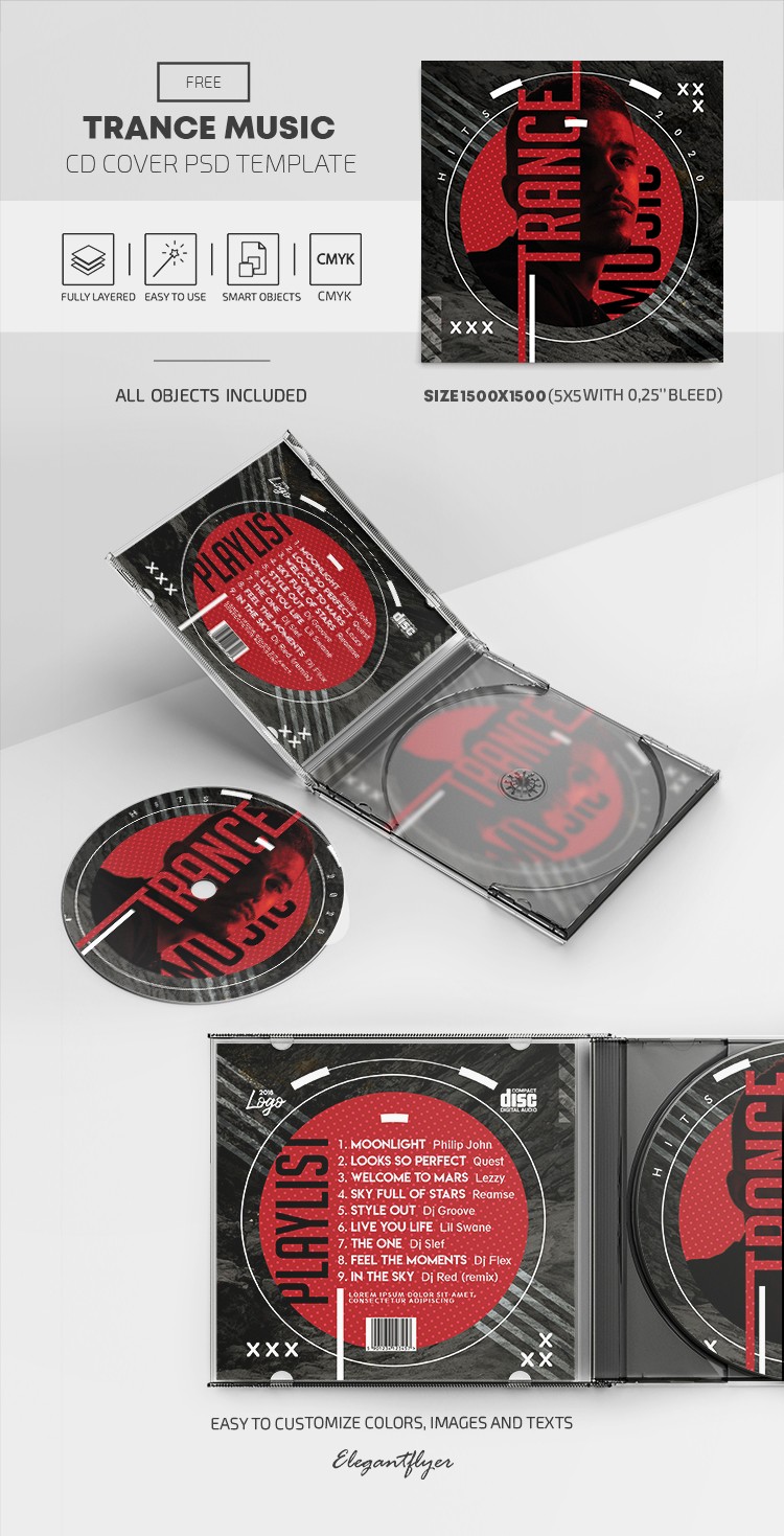 Capa de CD de música trance by ElegantFlyer