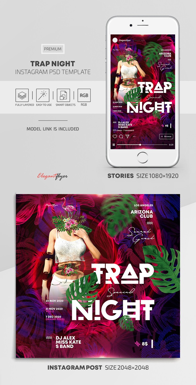 Trap Night Instagram by ElegantFlyer