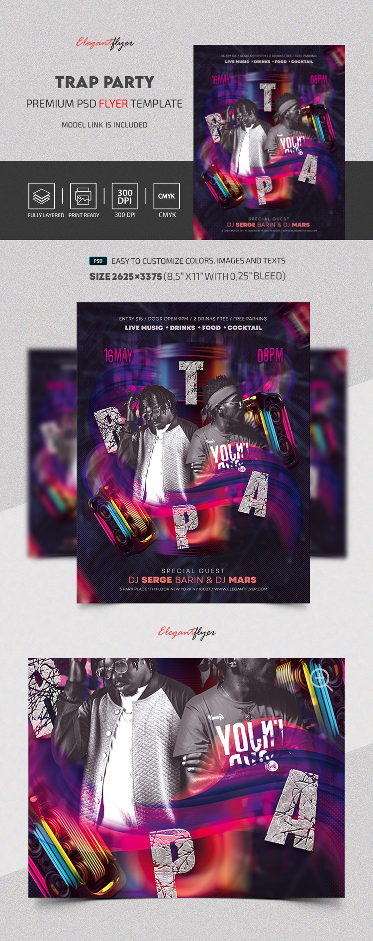Trap Party - Premium PSD Flyer Template by ElegantFlyer