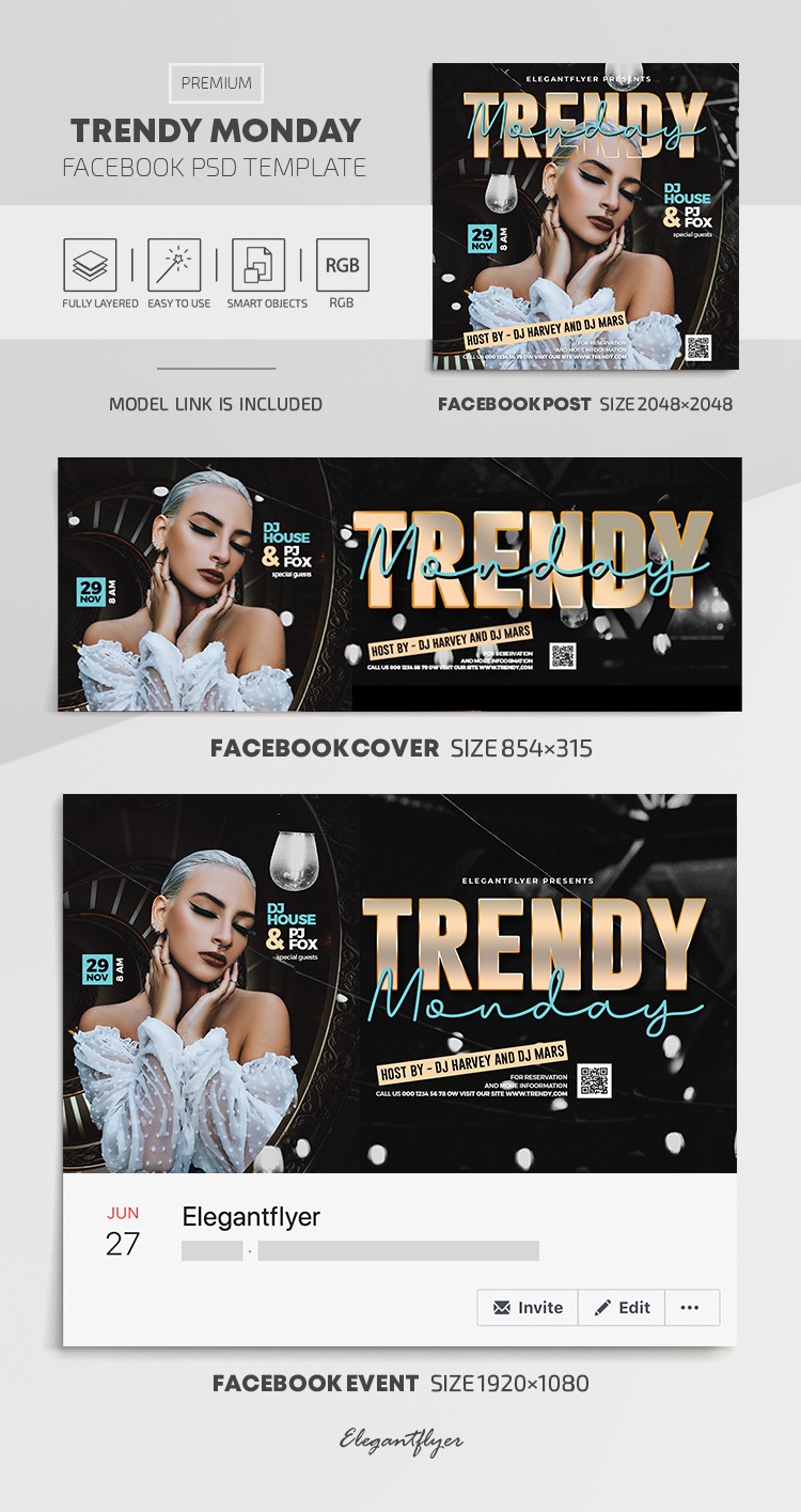 Trendy Monday Facebook by ElegantFlyer