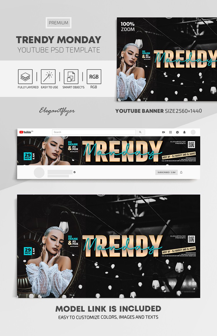 Trendy Lunedì Youtube by ElegantFlyer