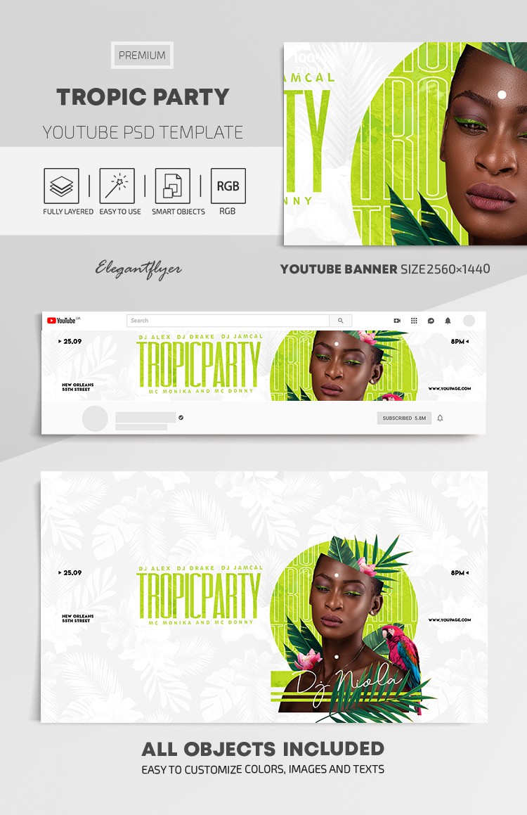 Tropic Party Youtube by ElegantFlyer